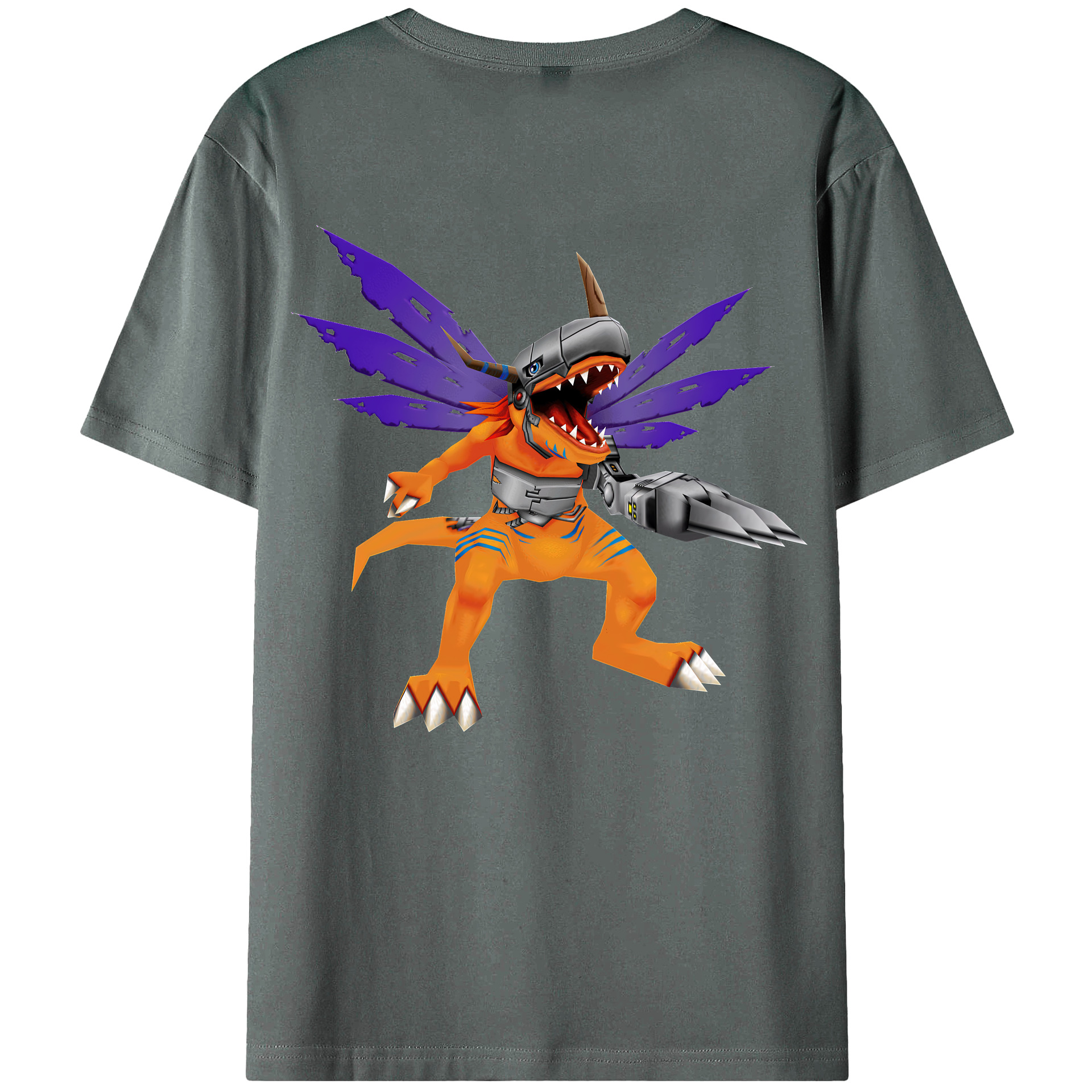 （画像用） Digimon デジタルモンスター/デジモン 綿100％半袖Tシャツ（背面プリント）